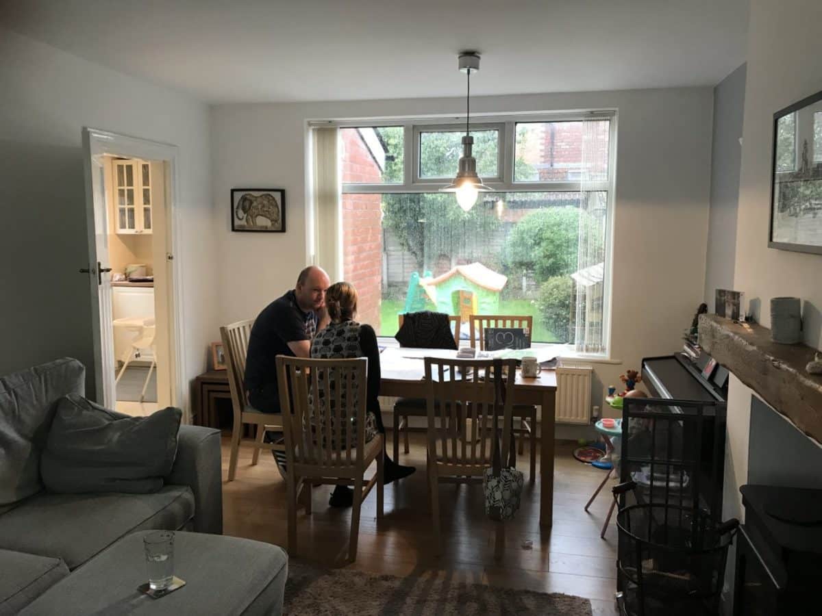 The dining area